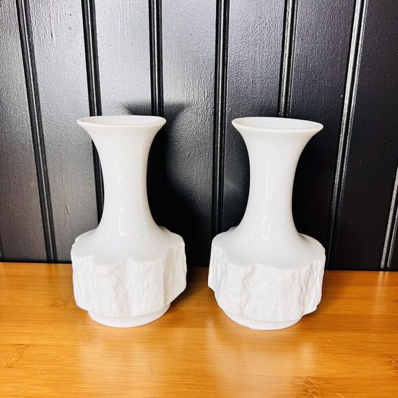 2 Bareuther Waldsassen Vase 241 Textured Tree Bark Bavaria Germany 5.5" MCM 6014 - Picture 2 of 11